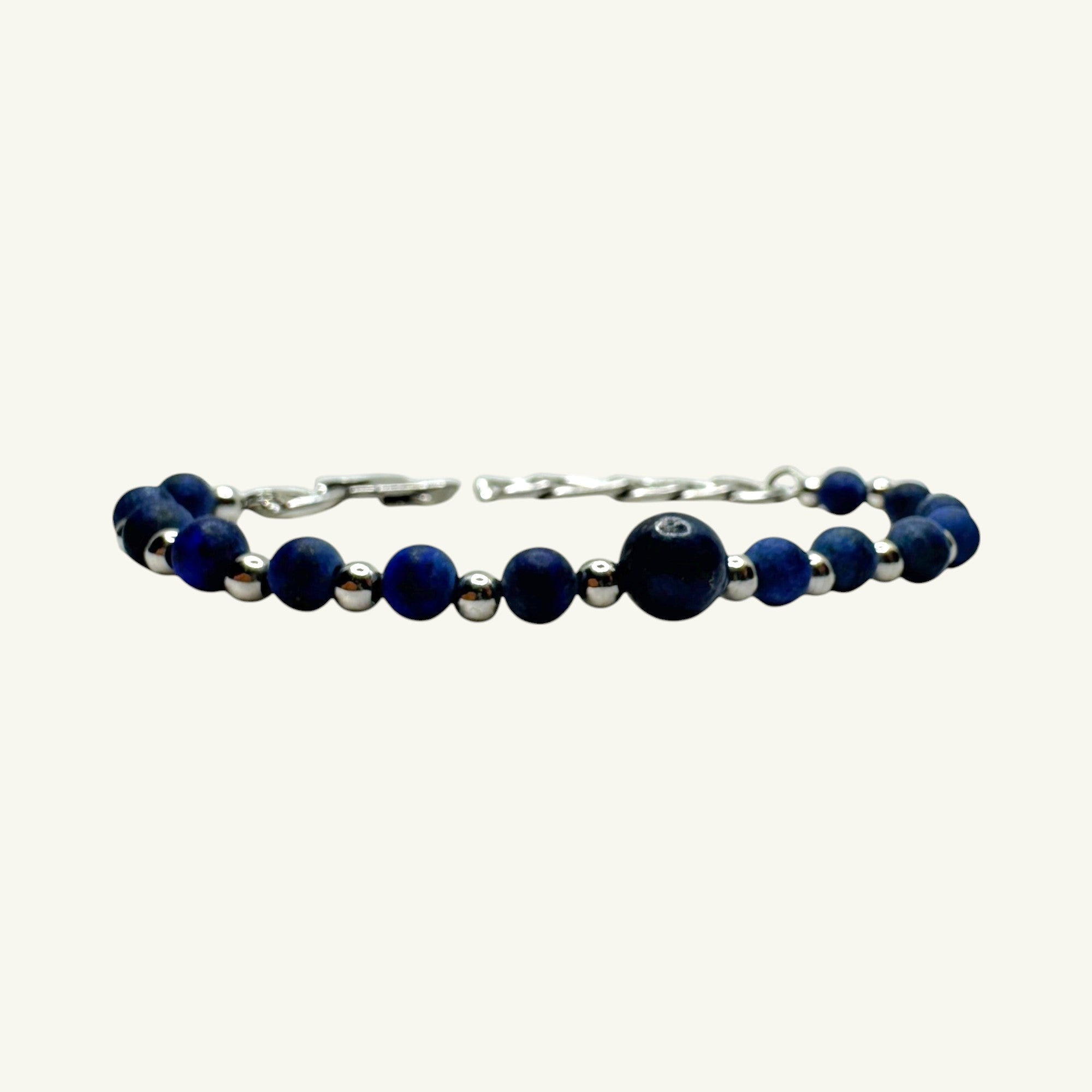 Bracciale lapislazzuli levigato Sharifa Crystals